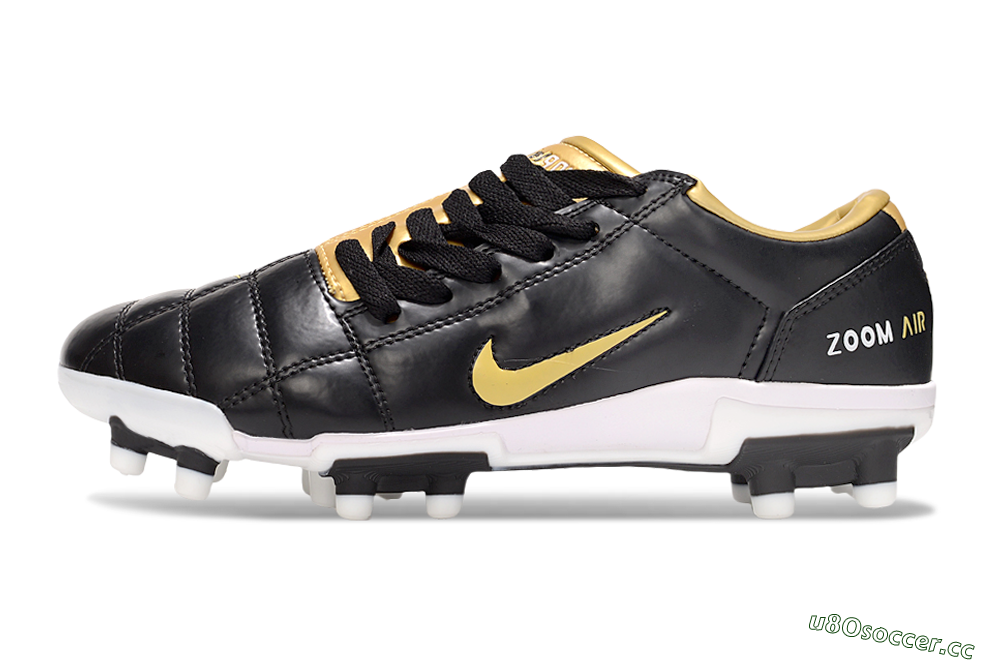 Men's Nike Air Zoom Total 90 III FG Firm Ground Low-Tops Football Boots - Black/Gold/White 0