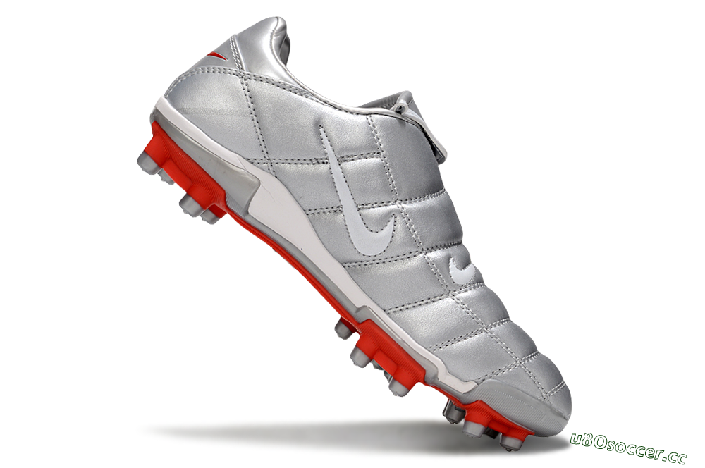 Men's Nike Total 90 III FG Firm Ground Low-Tops Football Boots - Silver/White/Red 5