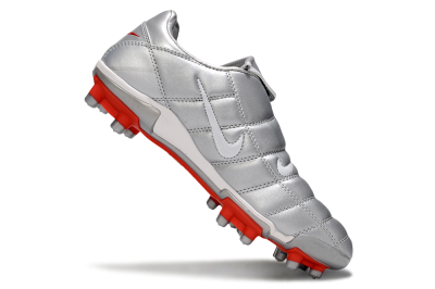 Men's Nike Total 90 III FG Firm Ground Low-Tops Football Boots - Silver/White/Red