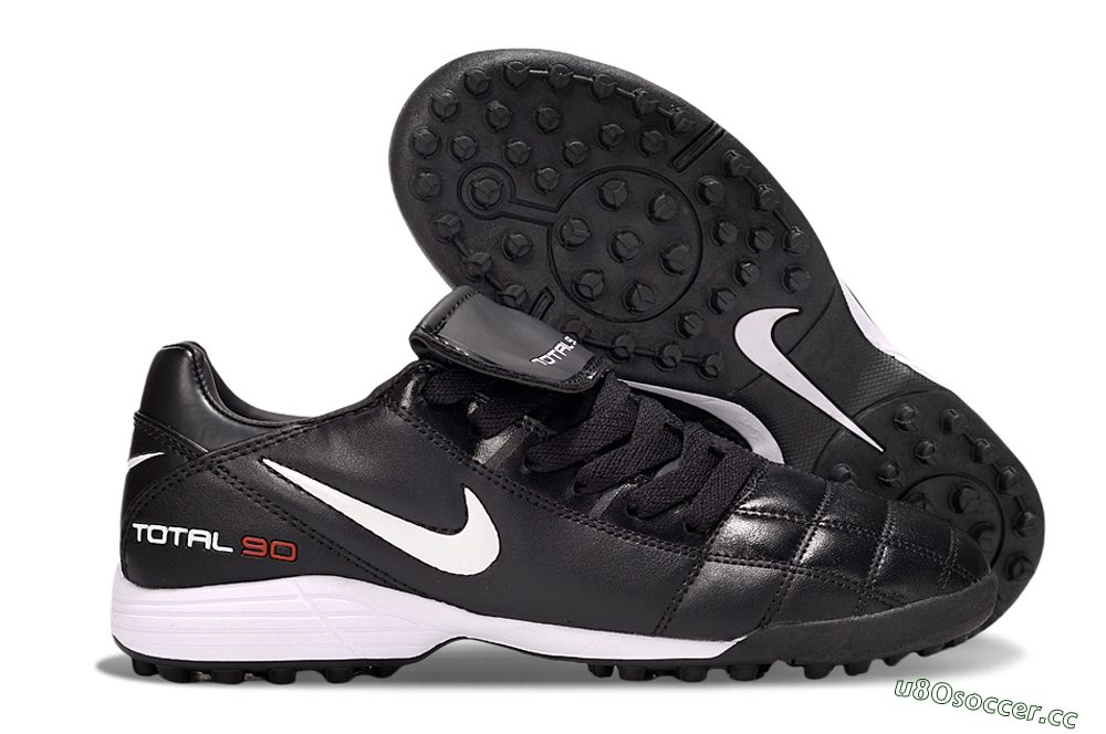 Men's Nike Total 90 III TF Artificial Turf Low-Tops Football Shoes - Black/White/Red 2