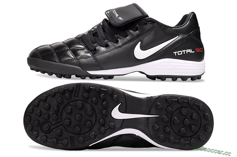 Men's Nike Total 90 III TF Artificial Turf Low-Tops Football Shoes - Black/White/Red 1