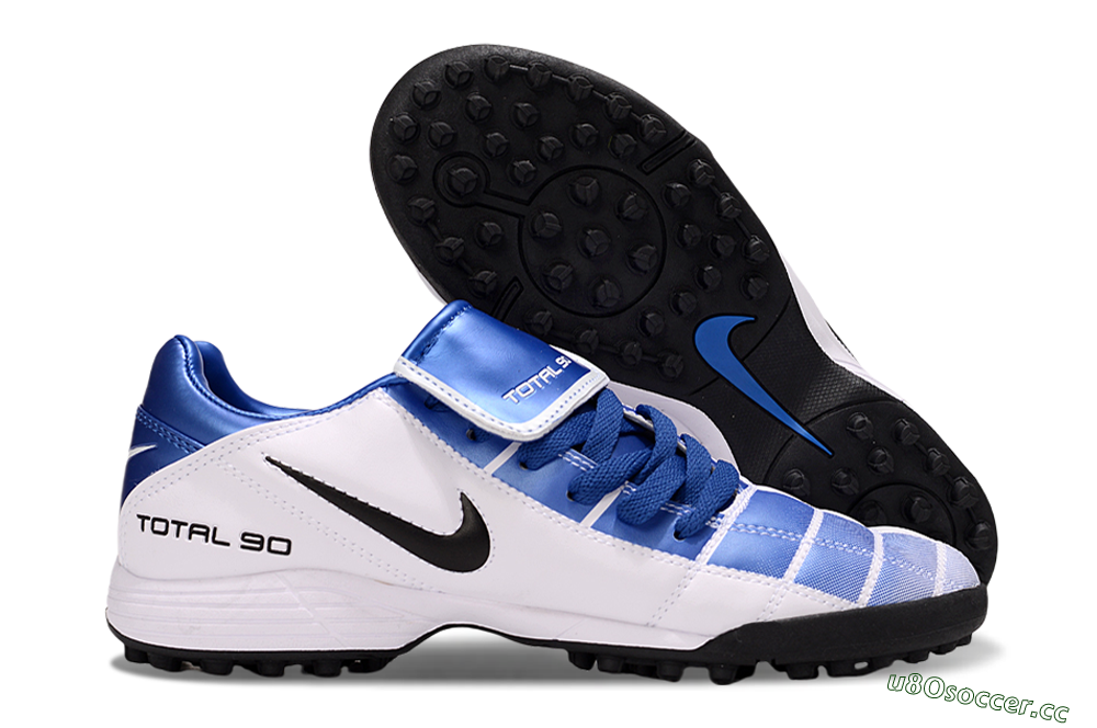 Men's Nike Total 90 III TF Artificial Turf Low-Tops Football Shoes - Blue/White/Black 2