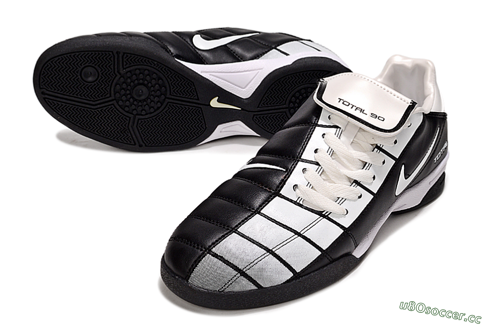 Men's Nike Total 90 III IC Indoor & Futsal Low-Tops Football Shoes - Silver/Black/White 3