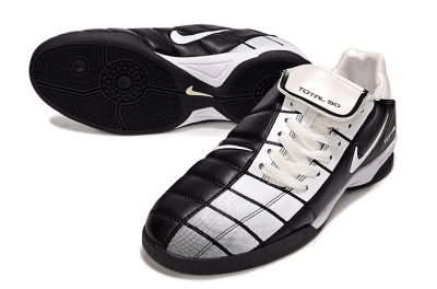 Men's Nike Total 90 III IC Indoor & Futsal Low-Tops Football Shoes - Silver/Black/White