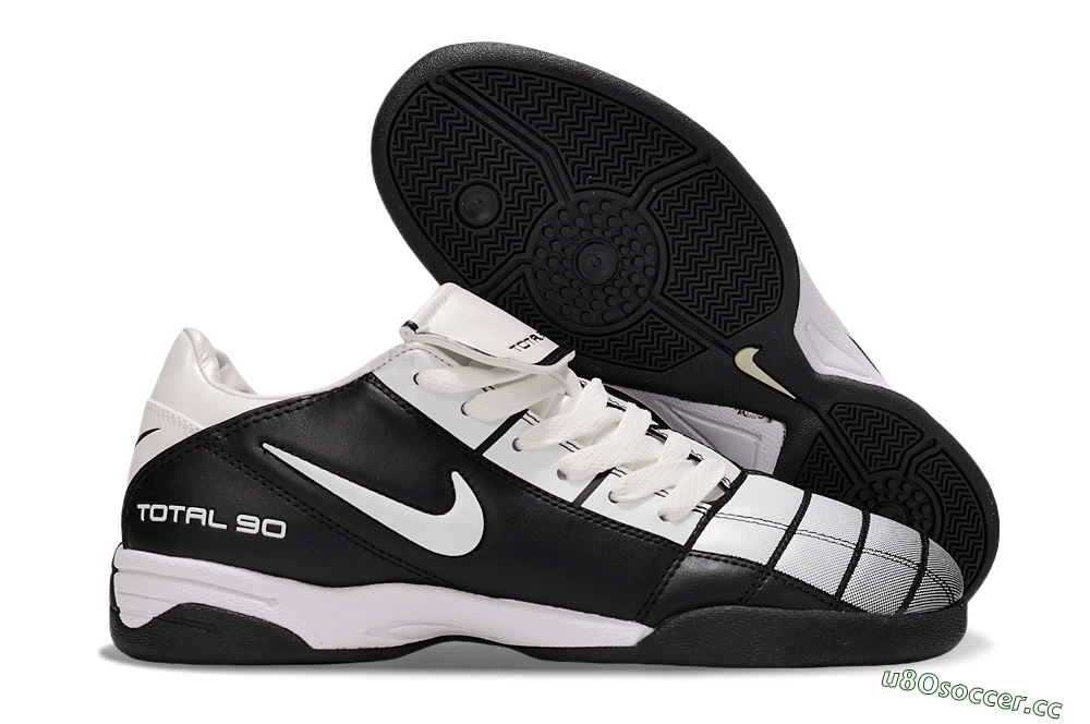 Men's Nike Total 90 III IC Indoor & Futsal Low-Tops Football Shoes - Silver/Black/White 2