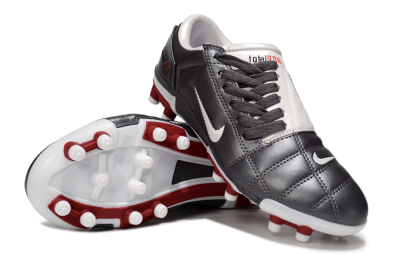 Men's Nike Air Zoom Total 90 III FG Firm Ground Low-Tops Football Boots - Silver/White/Red