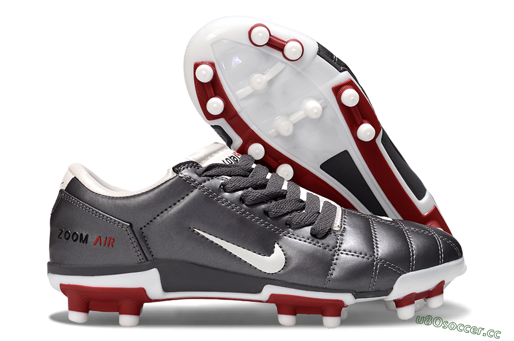 Men's Nike Air Zoom Total 90 III FG Firm Ground Low-Tops Football Boots - Silver/White/Red 2
