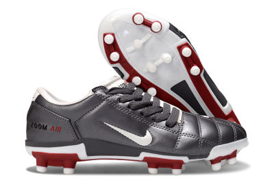 Men's Nike Air Zoom Total 90 III FG Firm Ground Low-Tops Football Boots - Silver/White/Red