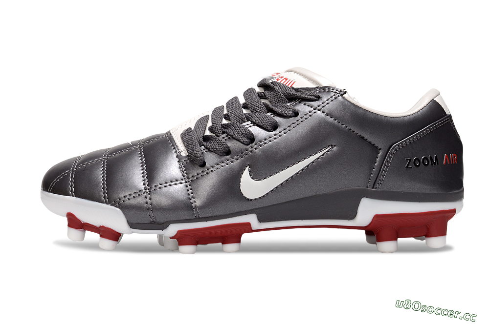 Men's Nike Air Zoom Total 90 III FG Firm Ground Low-Tops Football Boots - Silver/White/Red 0