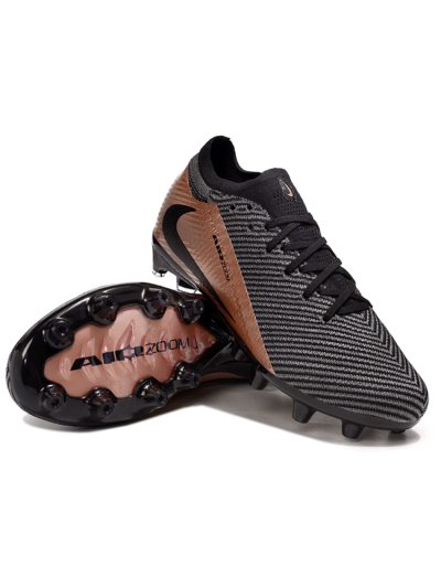 Men's Nike Air Zoom Mercurial Vapor 16 Elite AG Artificial Grass Low-Tops Football Boots - Black/White/Gold