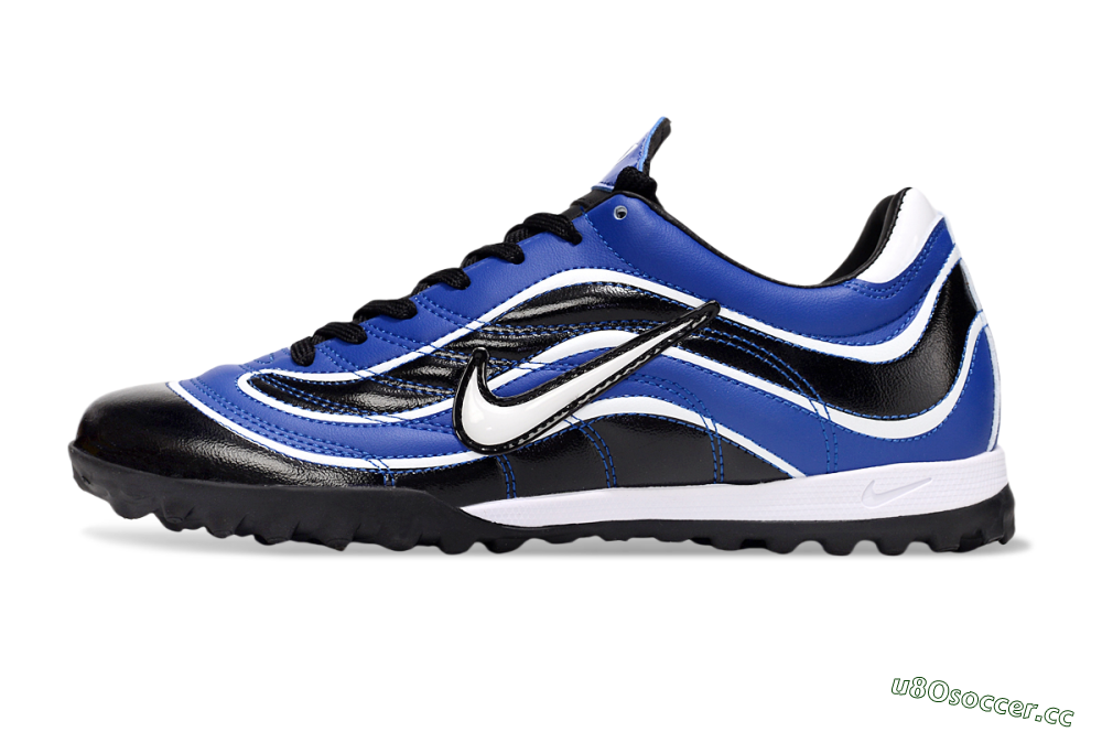 Men's Nike Mercurial R9 TF Artificial Turf Low-Tops Football Shoes - Black/Blue/White 0