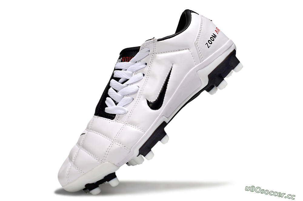 Men's Nike Air Zoom Total 90 III FG Firm Ground Low-Tops Football Boots - White/Black/Red 6