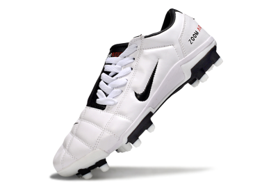 Men's Nike Air Zoom Total 90 III FG Firm Ground Low-Tops Football Boots - White/Black/Red