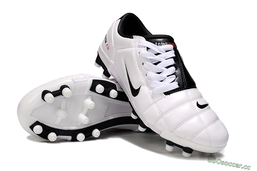 Men's Nike Air Zoom Total 90 III FG Firm Ground Low-Tops Football Boots - White/Black/Red 4