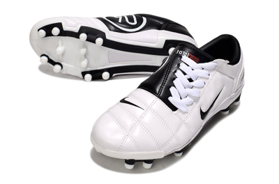 Men's Nike Air Zoom Total 90 III FG Firm Ground Low-Tops Football Boots - White/Black/Red