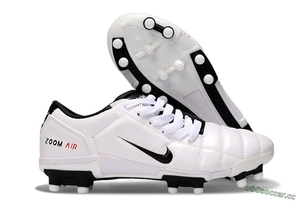 Men's Nike Air Zoom Total 90 III FG Firm Ground Low-Tops Football Boots - White/Black/Red 2