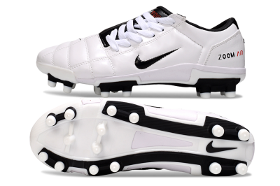 Men's Nike Air Zoom Total 90 III FG Firm Ground Low-Tops Football Boots - White/Black/Red
