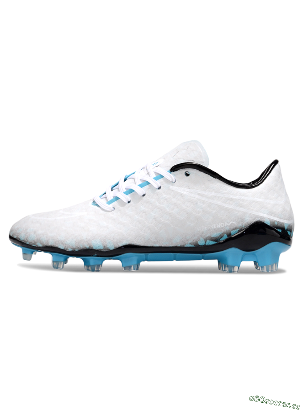 Men's Nike Hypervenom Phantom FG Firm Ground Low-Tops Football Boots - White/Black/Blue 0