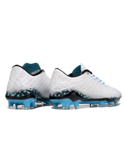 Men's Nike Hypervenom Phantom FG Firm Ground Low-Tops Football Boots - White/Black/Blue