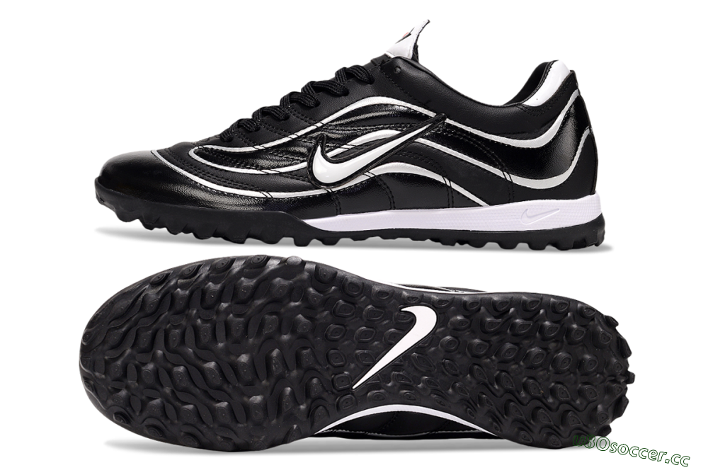 Men's Nike Mercurial R9 TF Artificial Turf Low-Tops Football Shoes - Black/White 1