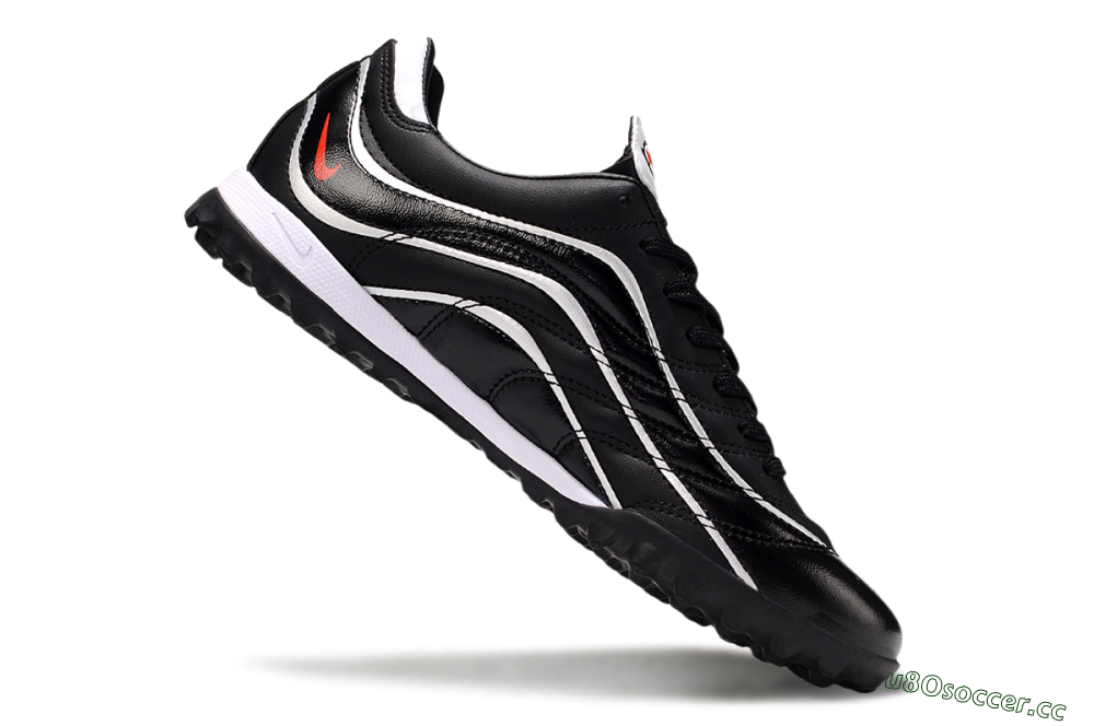 Men's Nike Mercurial R9 TF Artificial Turf Low-Tops Football Shoes - Black/White 4