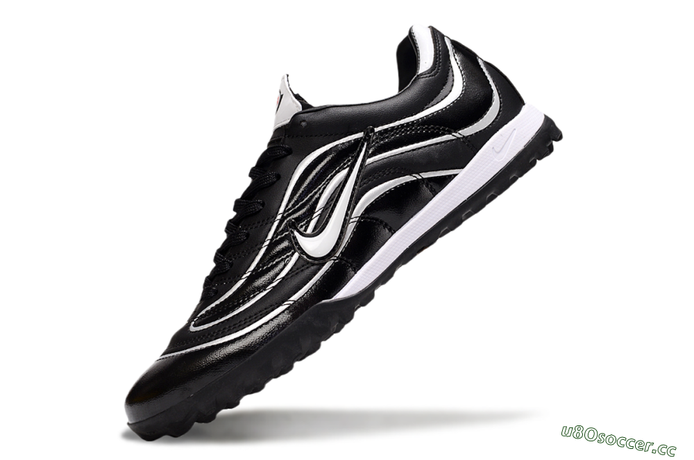 Men's Nike Mercurial R9 TF Artificial Turf Low-Tops Football Shoes - Black/White 5