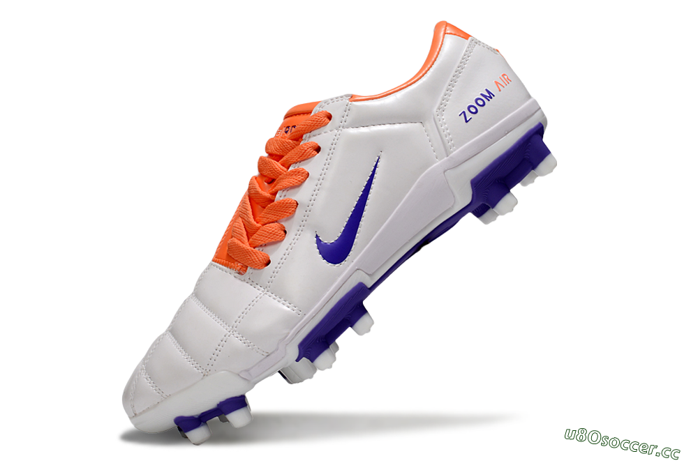 Men's Nike Air Zoom Total 90 III FG Firm Ground Low-Tops Football Boots - White/Purple/Red 6