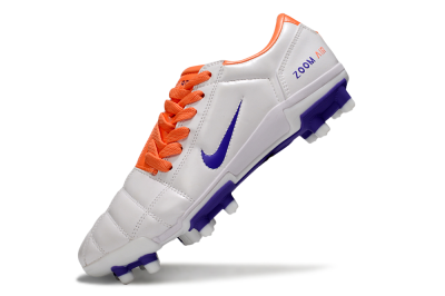 Men's Nike Air Zoom Total 90 III FG Firm Ground Low-Tops Football Boots - White/Purple/Red