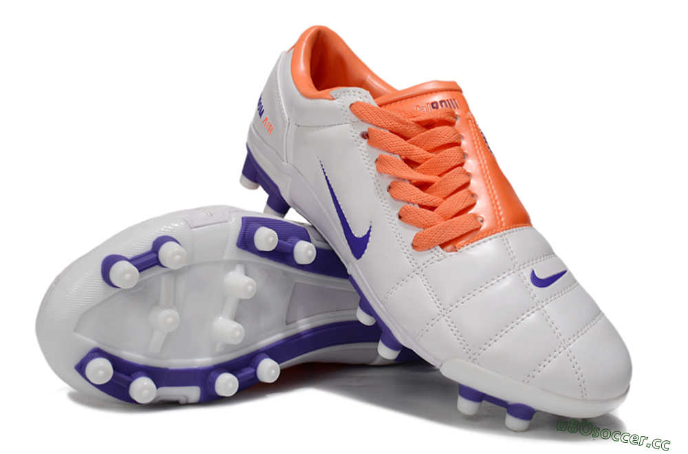 Men's Nike Air Zoom Total 90 III FG Firm Ground Low-Tops Football Boots - White/Purple/Red 4