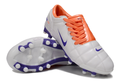 Men's Nike Air Zoom Total 90 III FG Firm Ground Low-Tops Football Boots - White/Purple/Red
