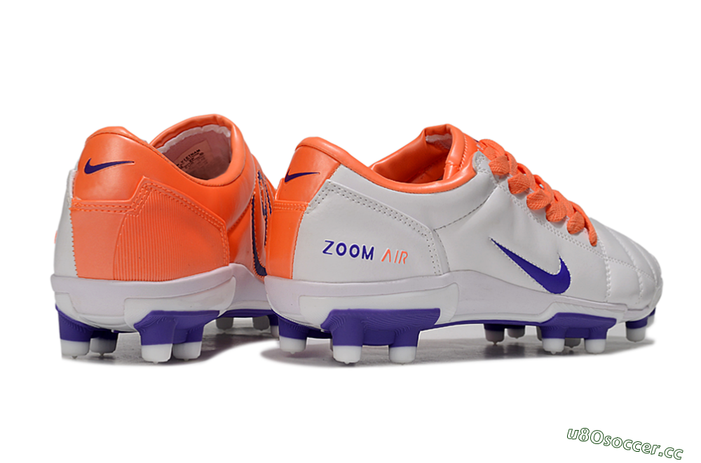 Men's Nike Air Zoom Total 90 III FG Firm Ground Low-Tops Football Boots - White/Purple/Red 7