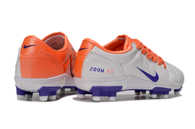 Men's Nike Air Zoom Total 90 III FG Firm Ground Low-Tops Football Boots - White/Purple/Red