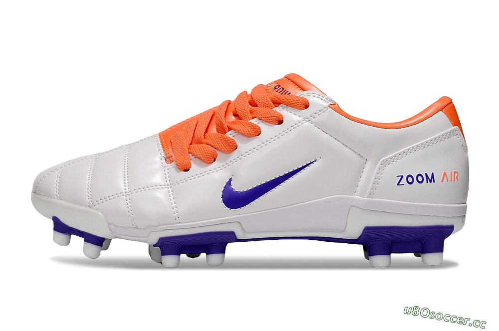Men's Nike Air Zoom Total 90 III FG Firm Ground Low-Tops Football Boots - White/Purple/Red 0