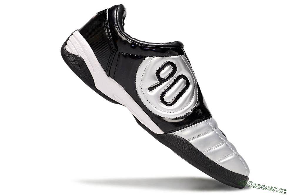 Men's Nike Total 90 III IC Indoor & Futsal Low-Tops Football Shoes - Silver/Black/White 5