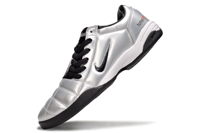 Men's Nike Total 90 III IC Indoor & Futsal Low-Tops Football Shoes - Silver/Black/White