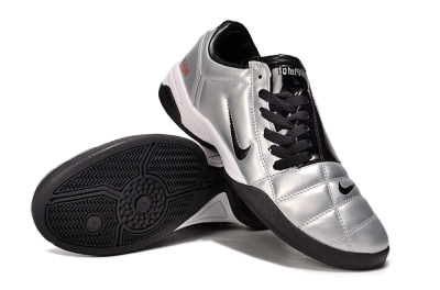 Men's Nike Total 90 III IC Indoor & Futsal Low-Tops Football Shoes - Silver/Black/White