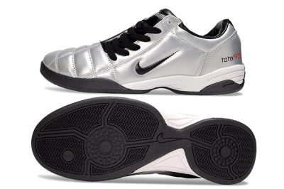 Men's Nike Total 90 III IC Indoor & Futsal Low-Tops Football Shoes - Silver/Black/White