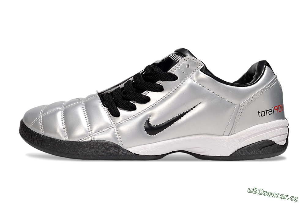 Men's Nike Total 90 III IC Indoor & Futsal Low-Tops Football Shoes - Silver/Black/White 0