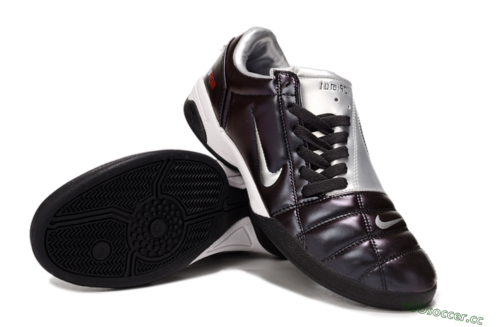 Men's Nike Total 90 III IC Indoor & Futsal Low-Tops Football Shoes - Purple/Silver/White 4