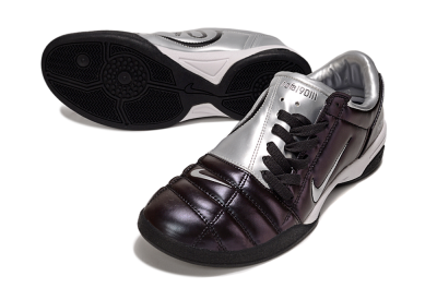 Men's Nike Total 90 III IC Indoor & Futsal Low-Tops Football Shoes - Purple/Silver/White