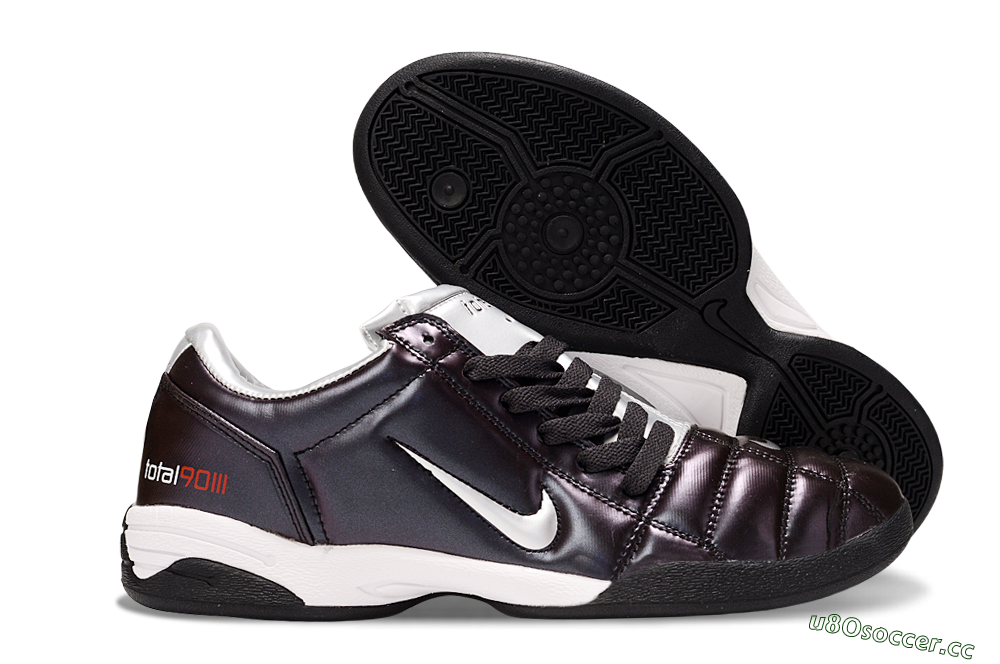 Men's Nike Total 90 III IC Indoor & Futsal Low-Tops Football Shoes - Purple/Silver/White 2