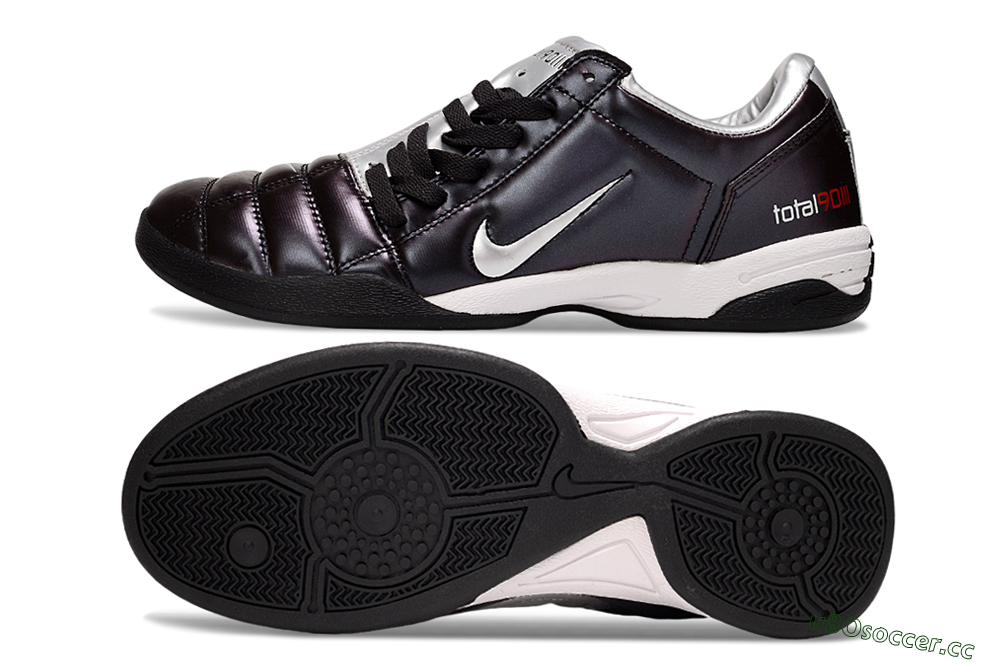 Men's Nike Total 90 III IC Indoor & Futsal Low-Tops Football Shoes - Purple/Silver/White 1