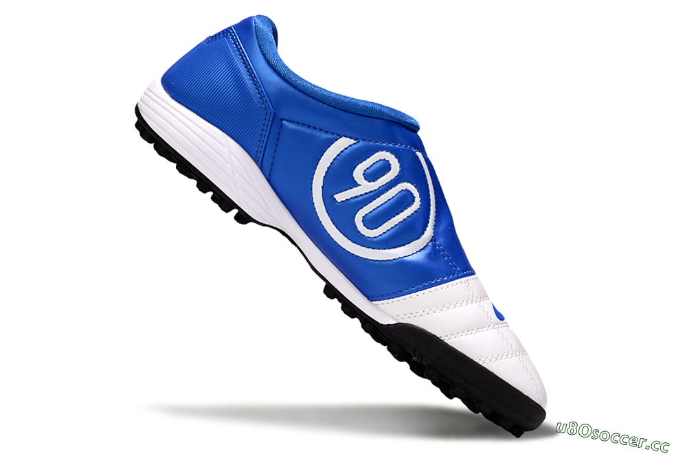 Men's Nike Total 90 III TF Artificial Turf Low-Tops Football Shoes - White/Blue/Black 5