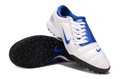 Men's Nike Total 90 III TF Artificial Turf Low-Tops Football Shoes - White/Blue/Black