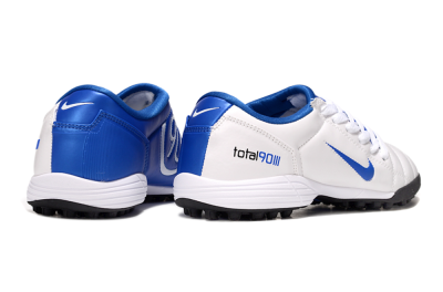 Men's Nike Total 90 III TF Artificial Turf Low-Tops Football Shoes - White/Blue/Black