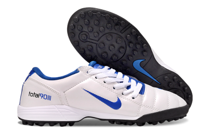Men's Nike Total 90 III TF Artificial Turf Low-Tops Football Shoes - White/Blue/Black