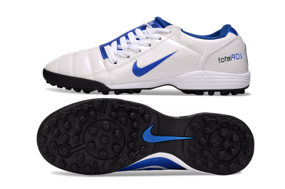Men's Nike Total 90 III TF Artificial Turf Low-Tops Football Shoes - White/Blue/Black