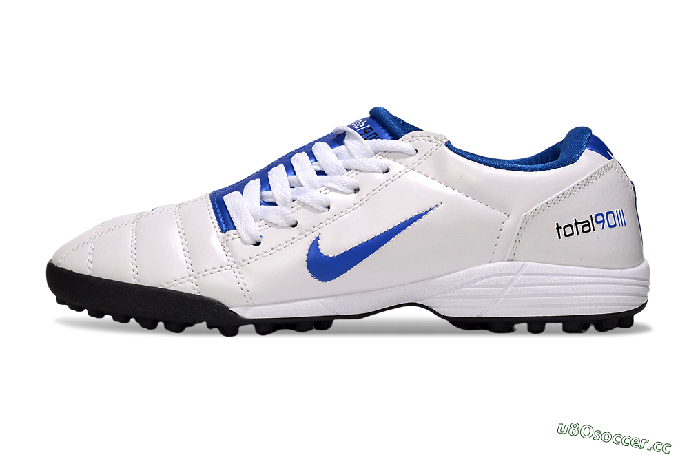 Men's Nike Total 90 III TF Artificial Turf Low-Tops Football Shoes - White/Blue/Black 0
