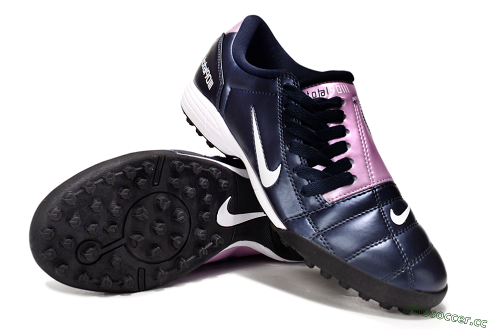 Men's Nike Total 90 III TF Artificial Turf Low-Tops Football Shoes - Blue/Pink/White 4