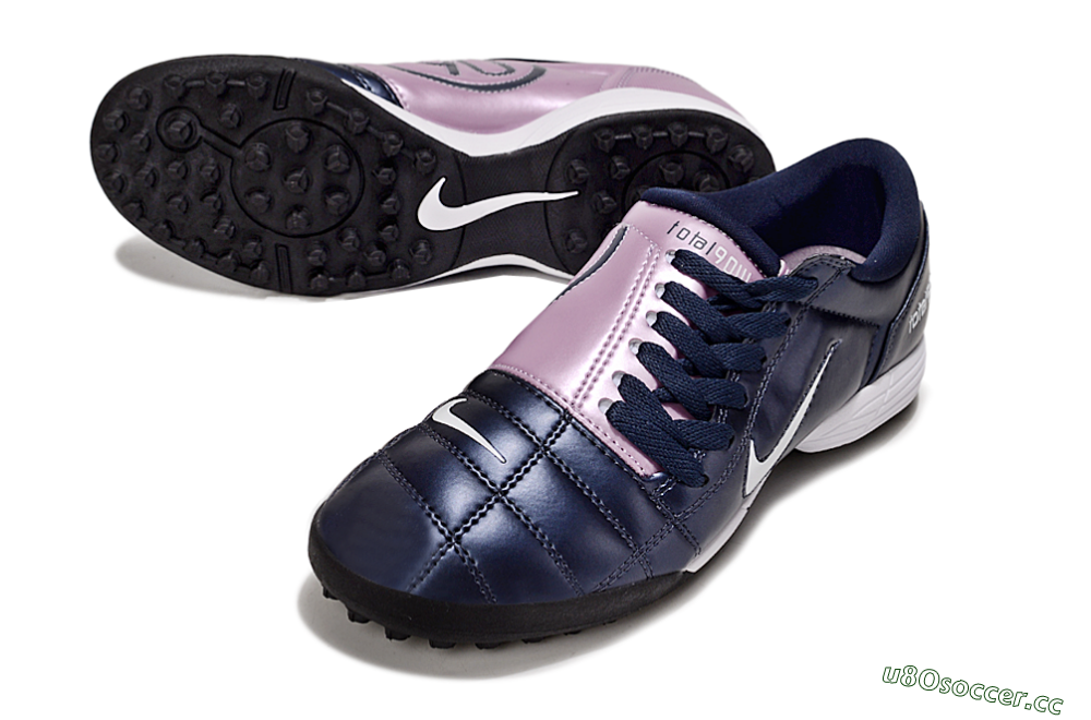 Men's Nike Total 90 III TF Artificial Turf Low-Tops Football Shoes - Blue/Pink/White 3